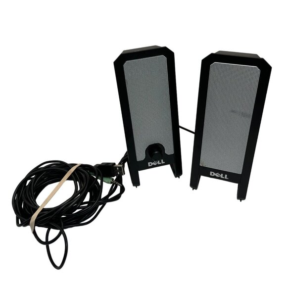 Dell USB Computer Speakers - Wired Black & Silver Model CN-0JH995 109a - Picture 2 of 7